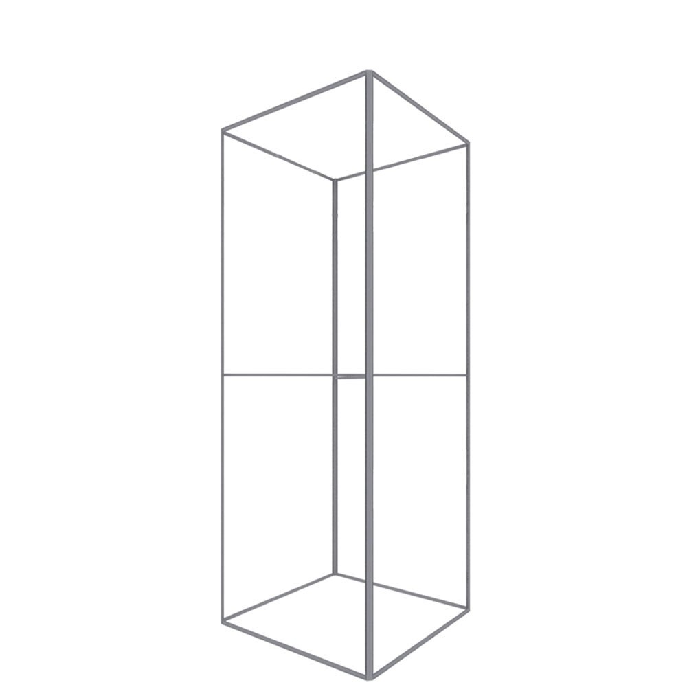 60D Big Sky Square Tower Silver Frame NON-Backlit — 6x12 Graphic Package
